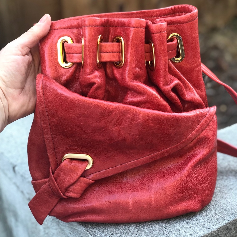 Kooba orange leather bag